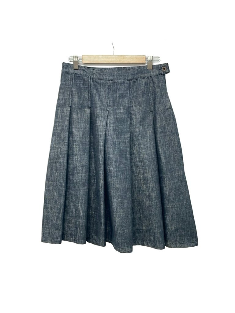 Miu Miu Long Skirt 27 M Dark Navy Denim